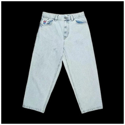 PLAIN BAGGY JEANS