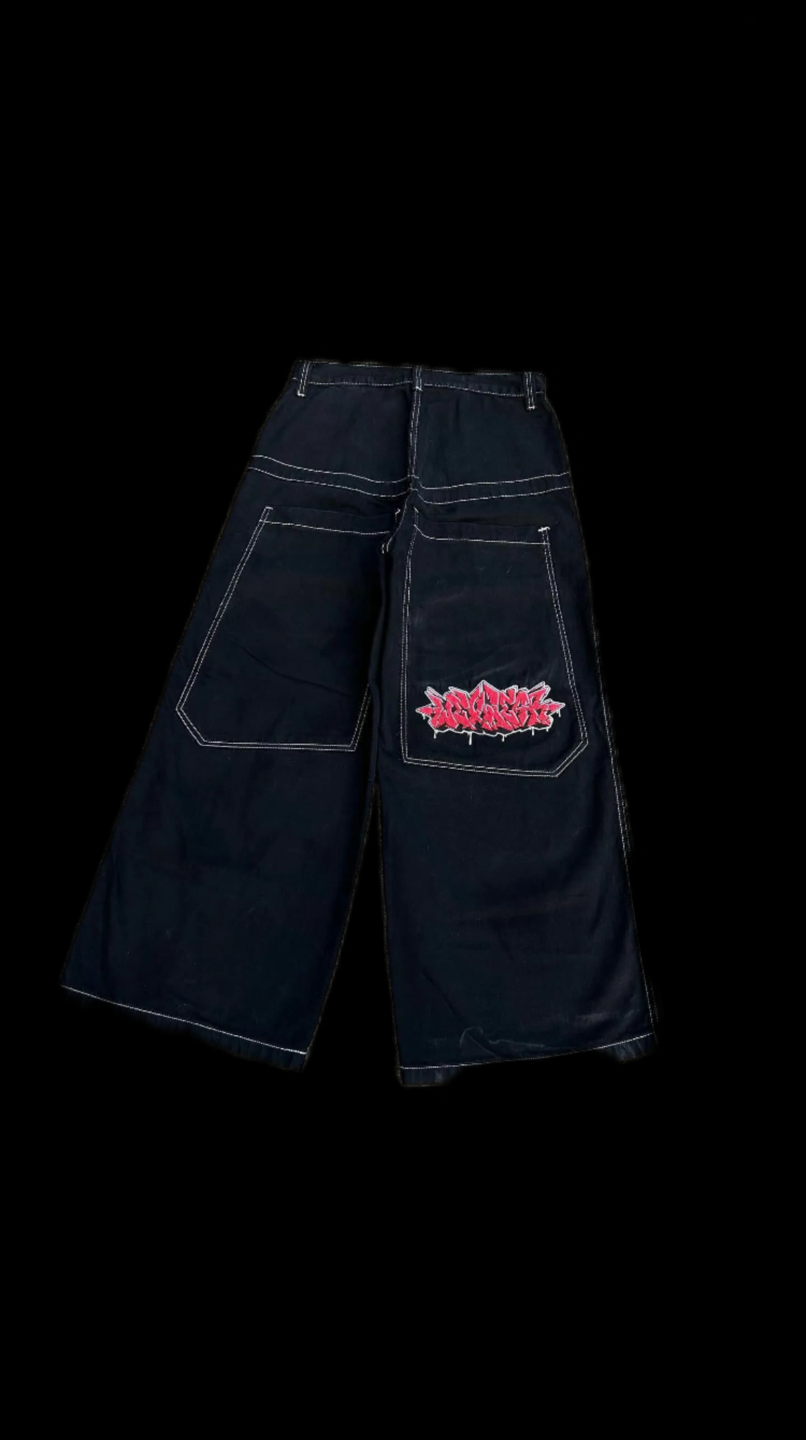 WIDE LEG GRAFFITI JEANS