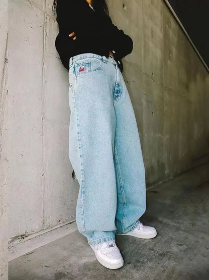 PLAIN BAGGY JEANS