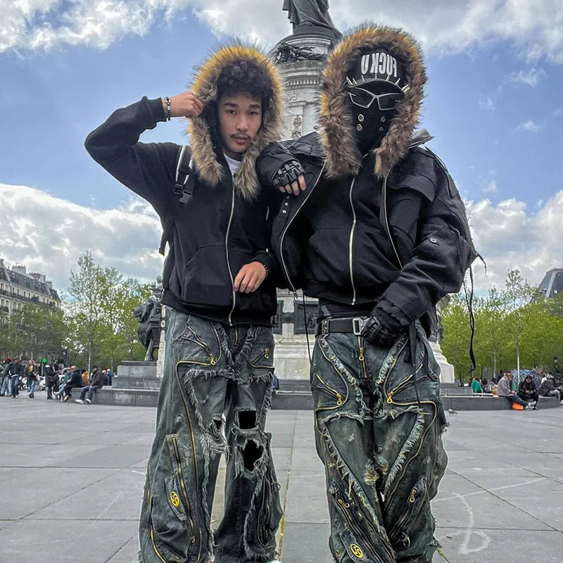 FUR HOOD JACKET